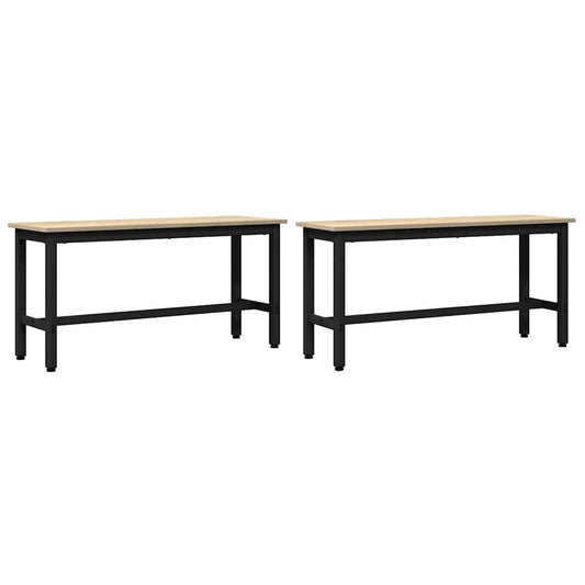 Jídelní Lavička 2 Pcs Sonoma Dub 100 X 32,5 X 48,5 Cm