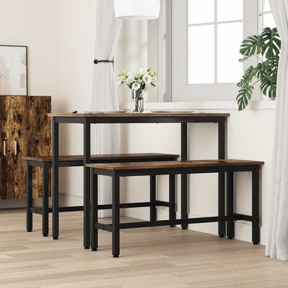 Jídelní Lavička 2 Pcs Kouřový Dub 100 X 32,5 X 48,5 Cm