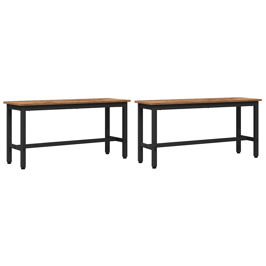 Jídelní Lavička 2 Pcs Staré Dřevo 100 X 32,5 X 48,5 Cm