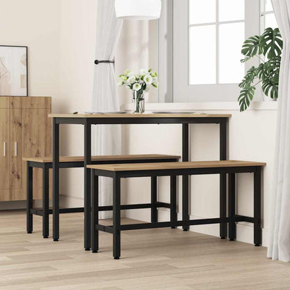 Jídelní Lavička 100 X 32,5 X 48,5 Cm Inženýrské Dřevo A Ocel