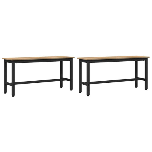 Jídelní Lavička 100 X 32,5 X 48,5 Cm 2 Ks