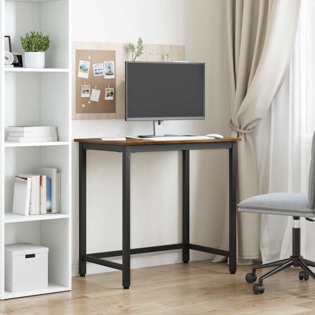 Stůl Kouřový Dub 100 X 50 X 76,5 Cm Inženýrské Dřevo A Ocel