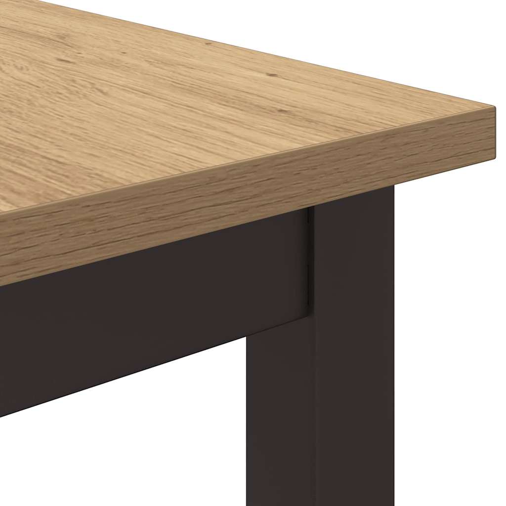 Stůl Artisanový Dub Inženýrské Dřevo A Ocel 100 X 50 X 76,5 Cm