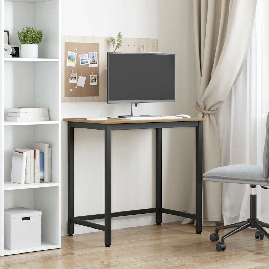 Stůl Artisanový Dub Inženýrské Dřevo A Ocel 100 X 50 X 76,5 Cm
