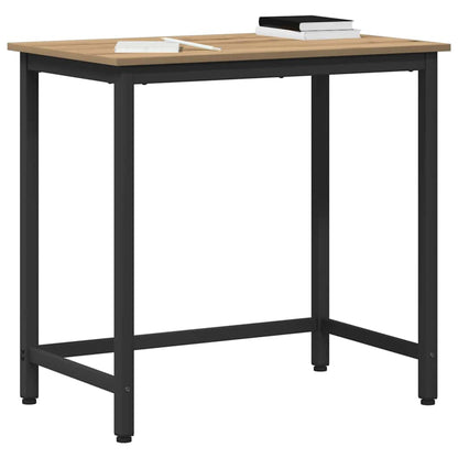 Stůl Artisanový Dub Inženýrské Dřevo A Ocel 100 X 50 X 76,5 Cm