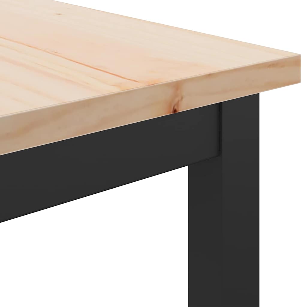 Stůl Přírodní 100 X 50 X 91 Cm Inženýrské Dřevo A Ocel
