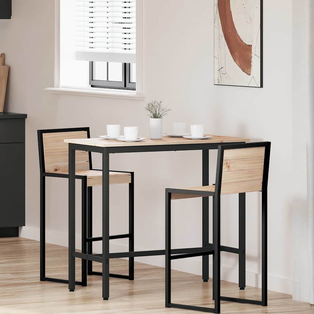 Stůl Přírodní 100 X 50 X 91 Cm Inženýrské Dřevo A Ocel