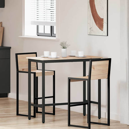 Stůl Přírodní 100 X 50 X 91 Cm Inženýrské Dřevo A Ocel