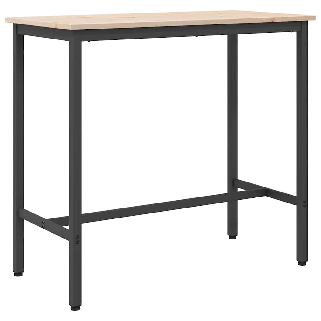 Stůl Přírodní 100 X 50 X 91 Cm Inženýrské Dřevo A Ocel