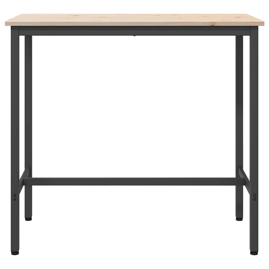 Stůl Přírodní 100 X 50 X 91 Cm Inženýrské Dřevo A Ocel