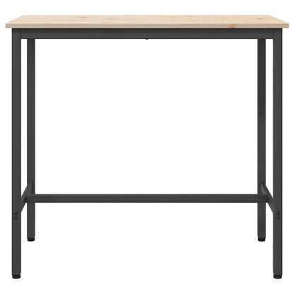 Stůl Přírodní 100 X 50 X 91 Cm Inženýrské Dřevo A Ocel