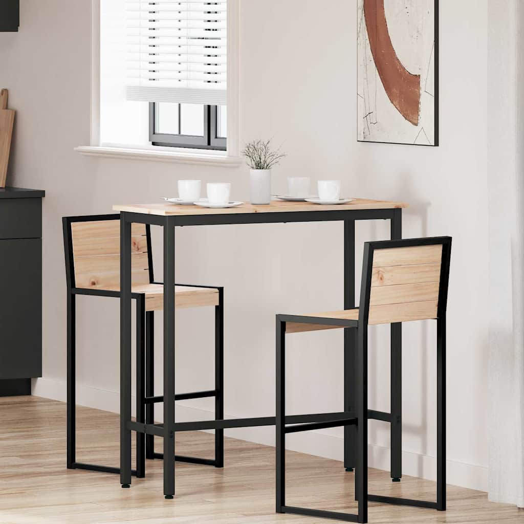 Stůl Přírodní 100 X 40 X 101 Cm Inženýrské Dřevo A Ocel