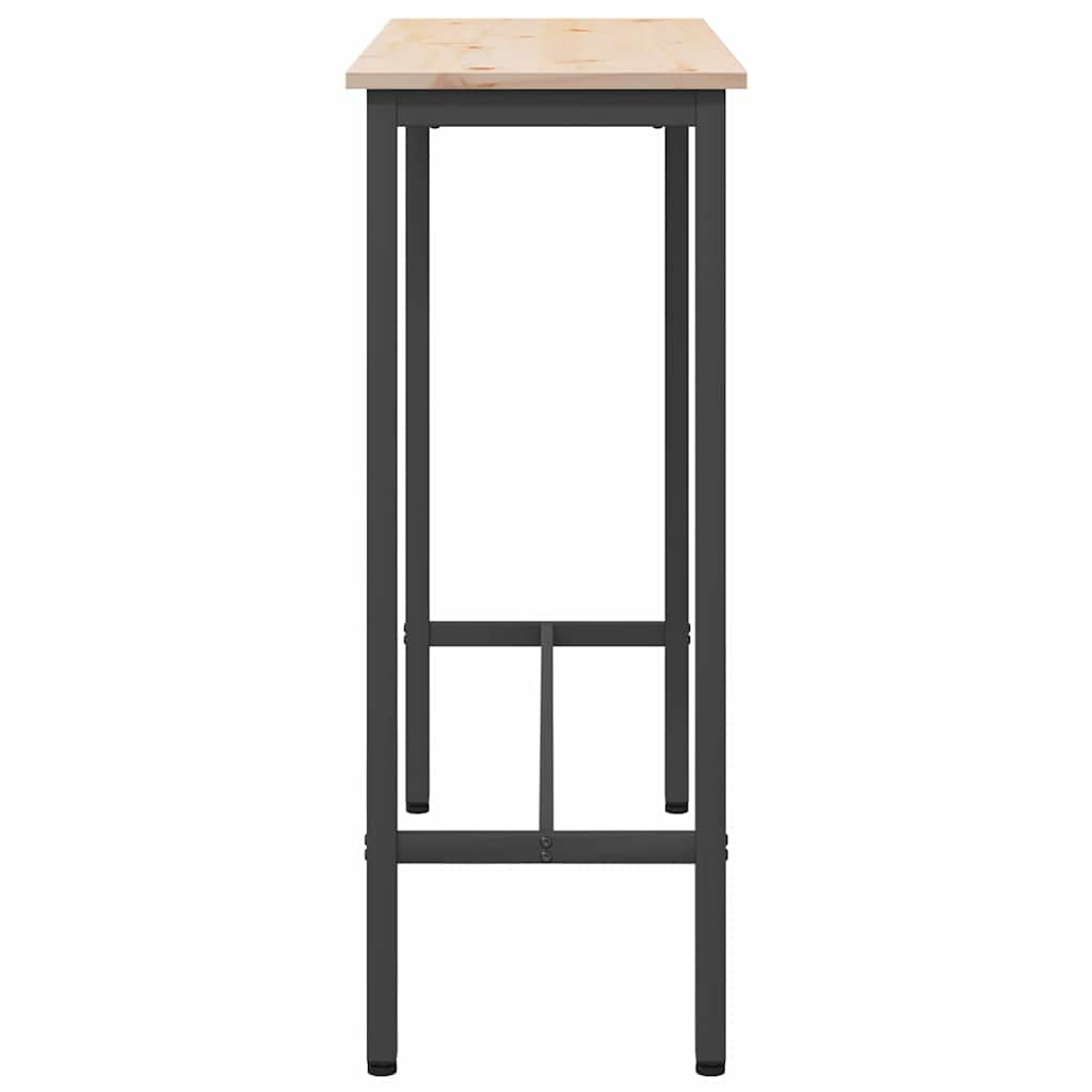Stůl Přírodní 100 X 40 X 101 Cm Inženýrské Dřevo A Ocel