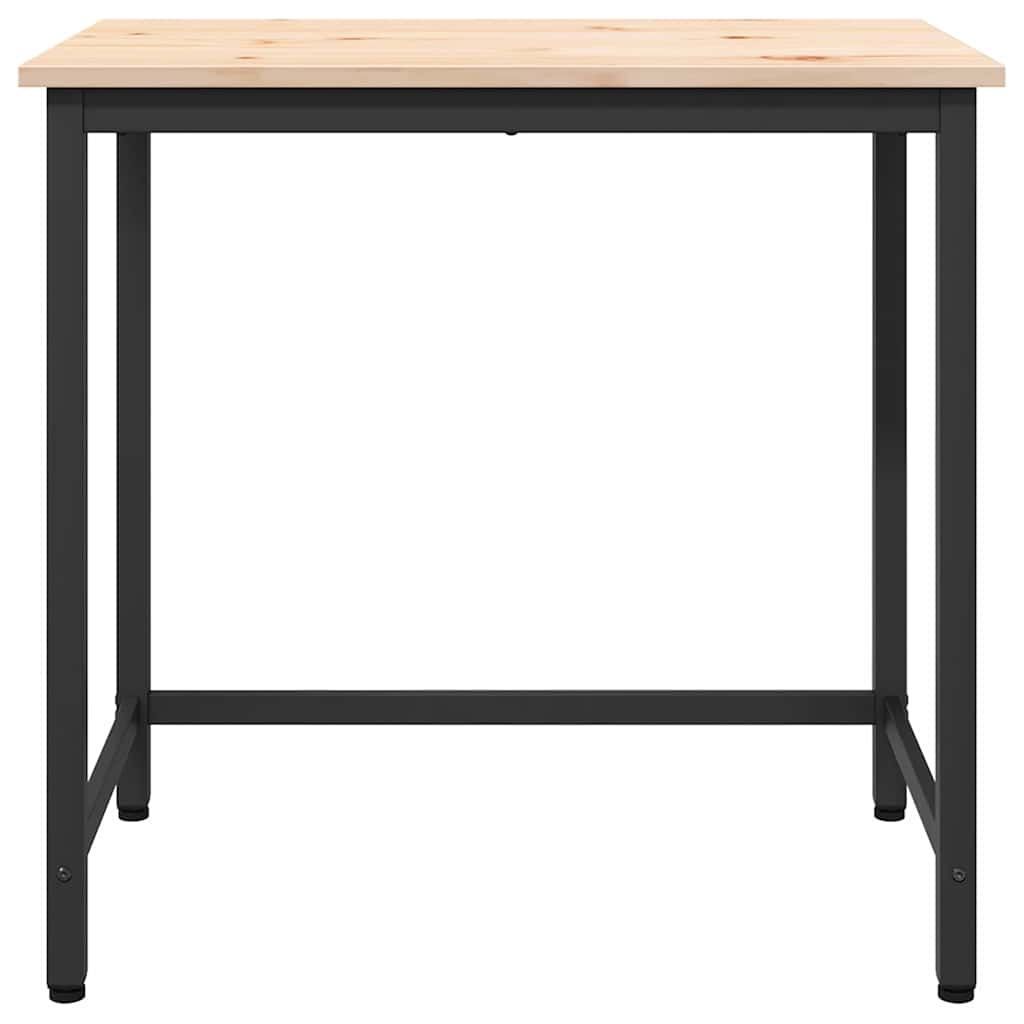 Stůl Přírodní 80 X 50 X 77 Cm Inženýrské Dřevo A Ocel