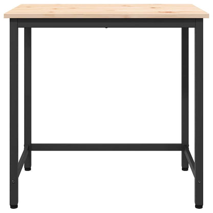 Stůl Přírodní 80 X 50 X 77 Cm Inženýrské Dřevo A Ocel