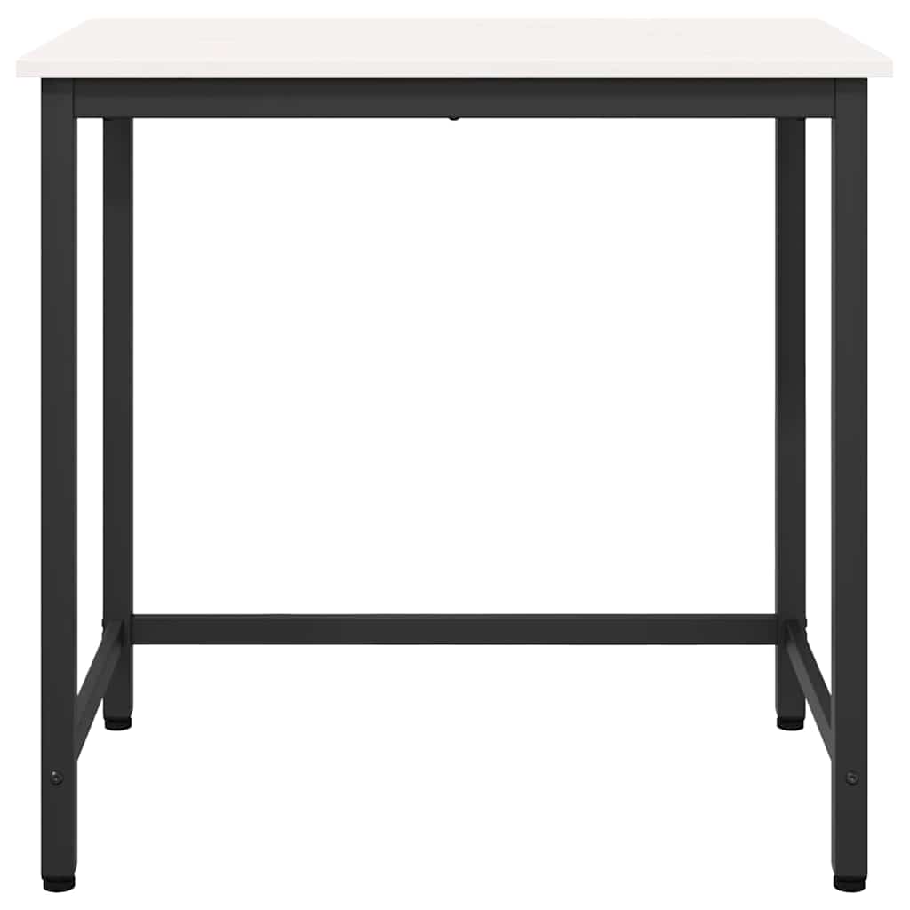 Stůl Bílá 80 X 50 X 77 Cm Inženýrské Dřevo A Ocel