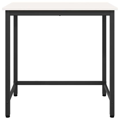 Stůl Bílá 80 X 50 X 77 Cm Inženýrské Dřevo A Ocel