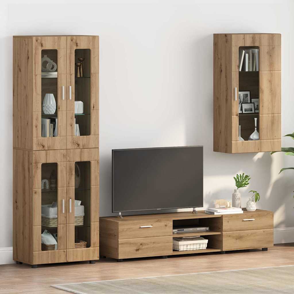 Dřevěná Skříň Artisanový Dub Kompozitní Dřevo