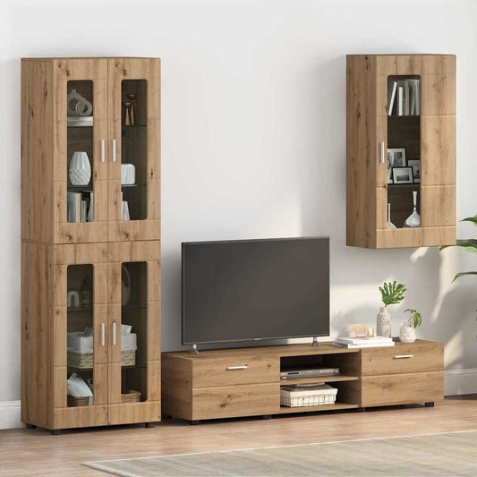 Dřevěná Skříň Artisanový Dub Kompozitní Dřevo