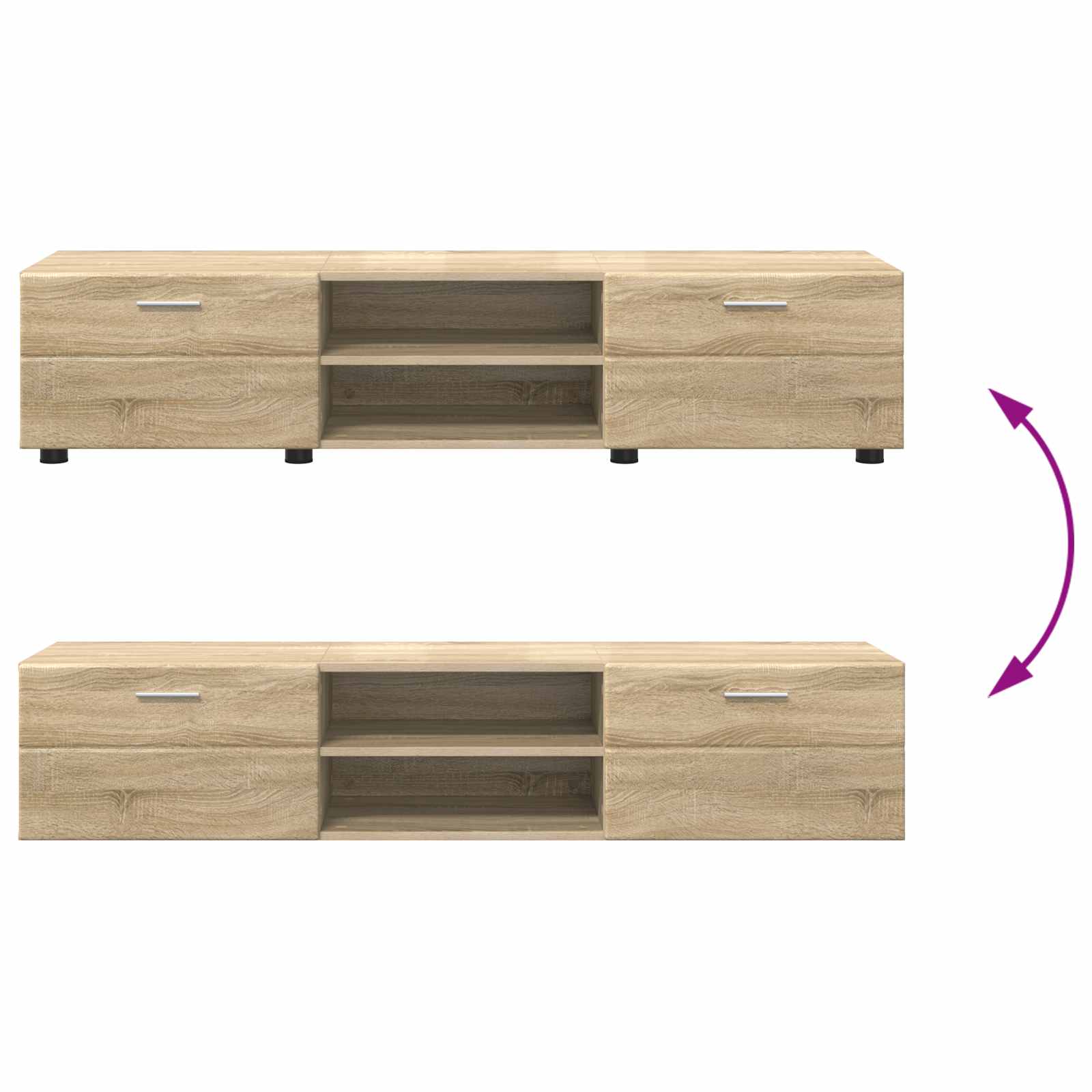 Dřevěná Skříň 150 X 39 X 30 Cm Sonoma Dub Kompozitní Dřevo