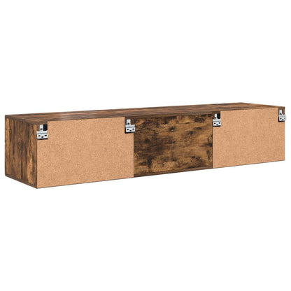 Dřevěná Skříň 150 X 39 X 30 Cm Kouřový Dub Kompozitní Dřevo