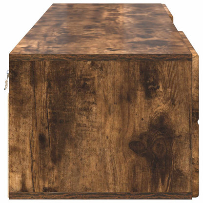 Dřevěná Skříň 150 X 39 X 30 Cm Kouřový Dub Kompozitní Dřevo