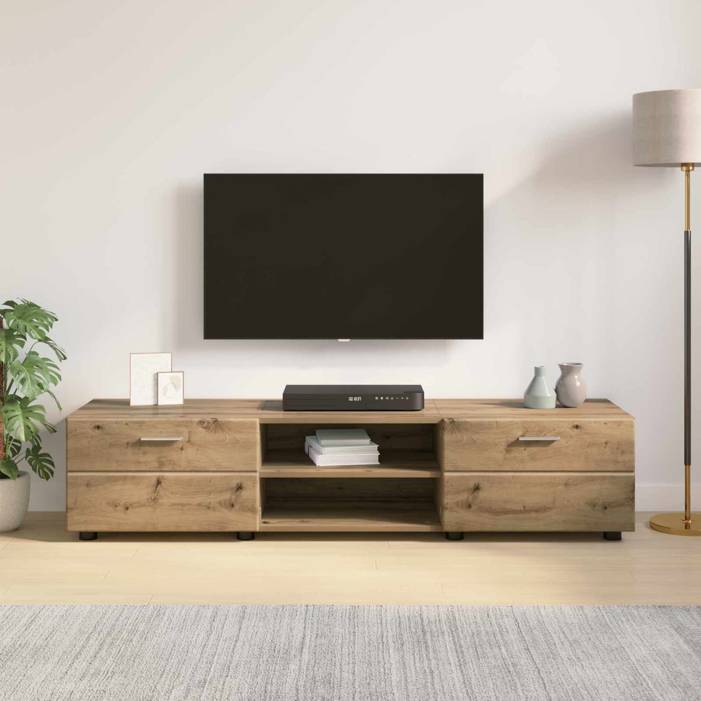 Dřevěná Skříň 150 X 39 X 30 Cm Artisanový Dub Kompozitní Dřevo