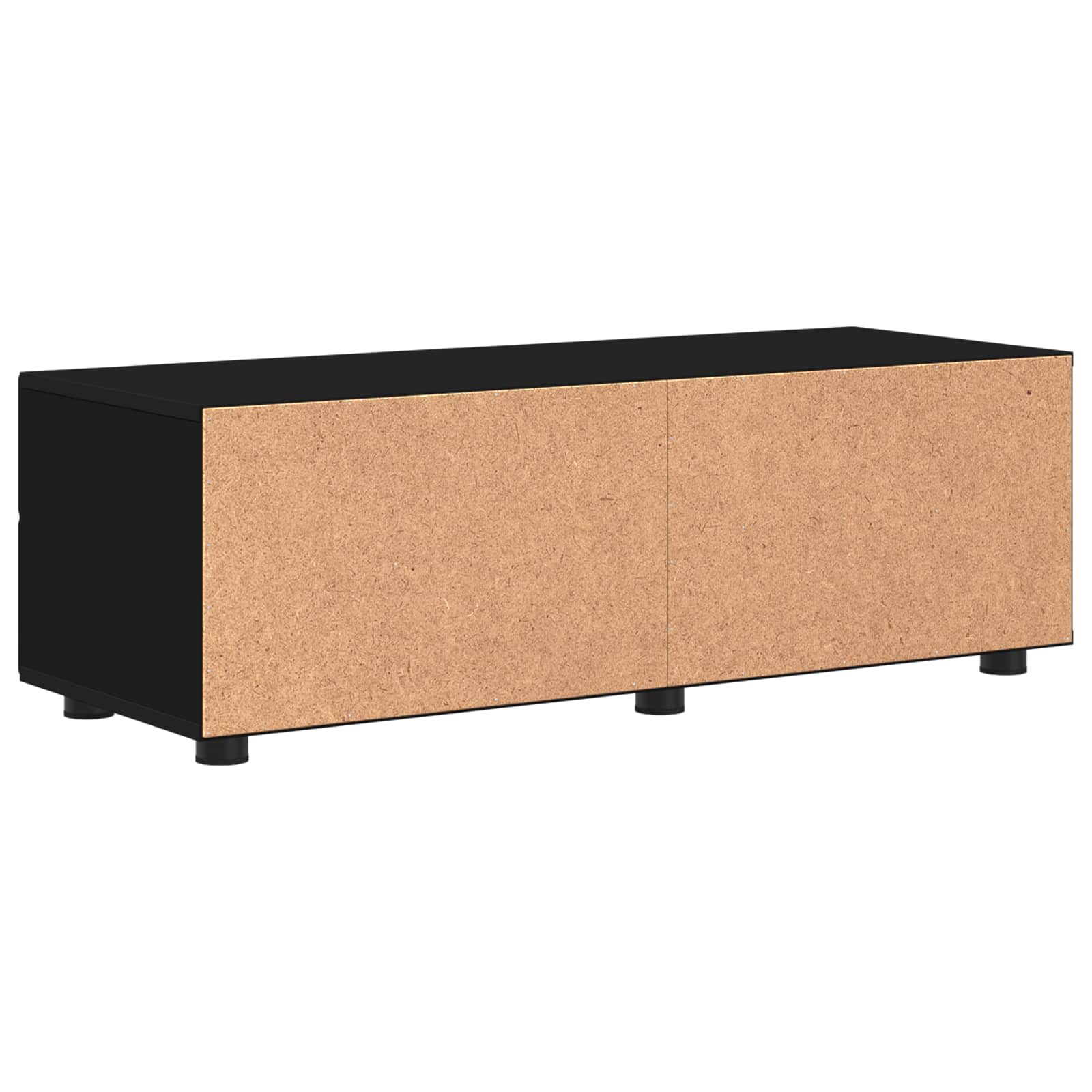 Dřevěná Skříň 100,5 X 39 X 30 Cm Černá Kompozitní Dřevo
