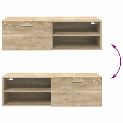 Dřevěná Skříň 100,5 X 39 X 30 Cm Sonoma Dub Kompozitní Dřevo