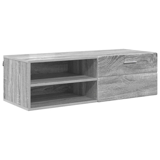 Dřevěná Skříň 100,5 X 39 X 30 Cm Šedá Sonoma Kompozitní Dřevo
