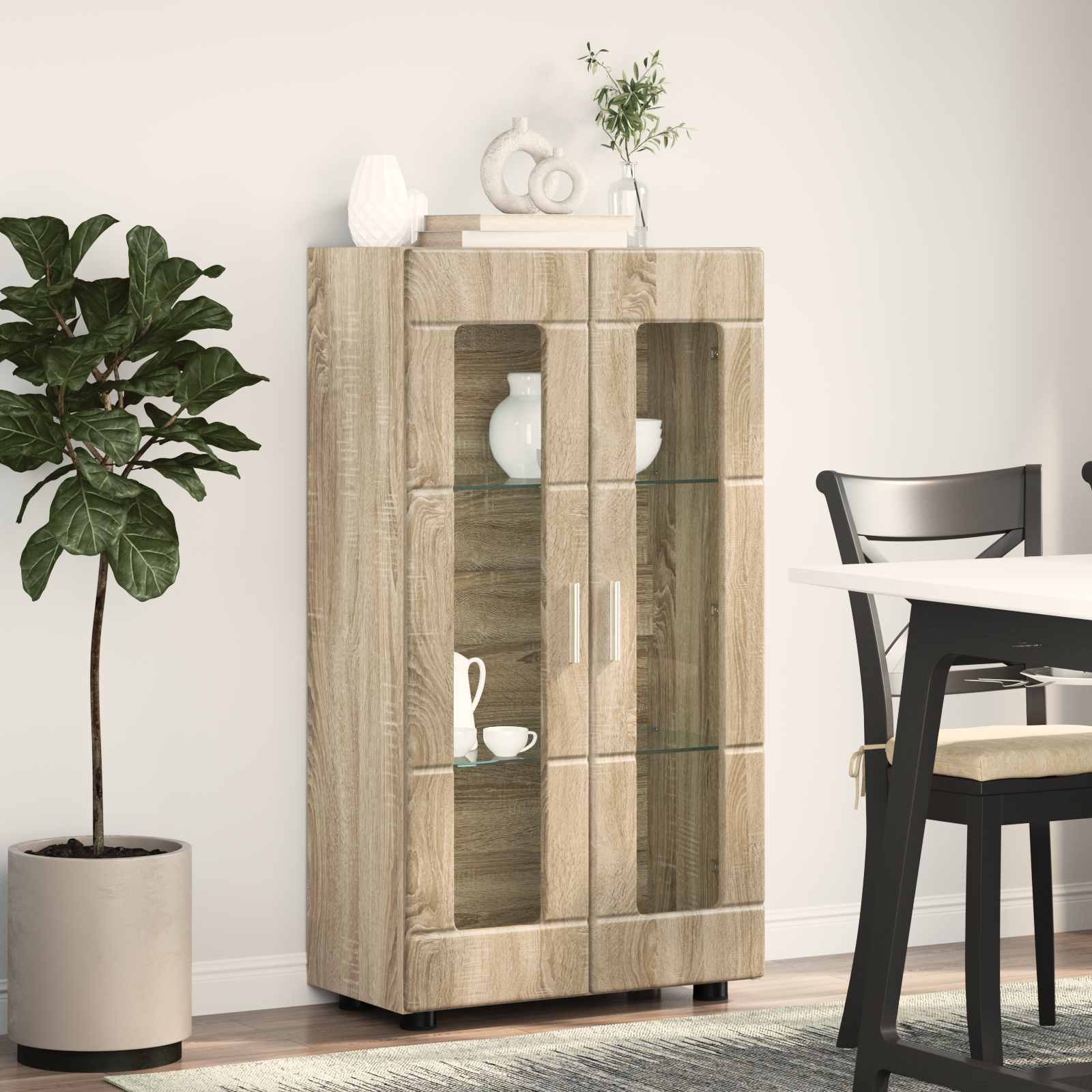 Servírovací Skříň Florin 55,5 X 29 X 100 Cm Sonoma Dub