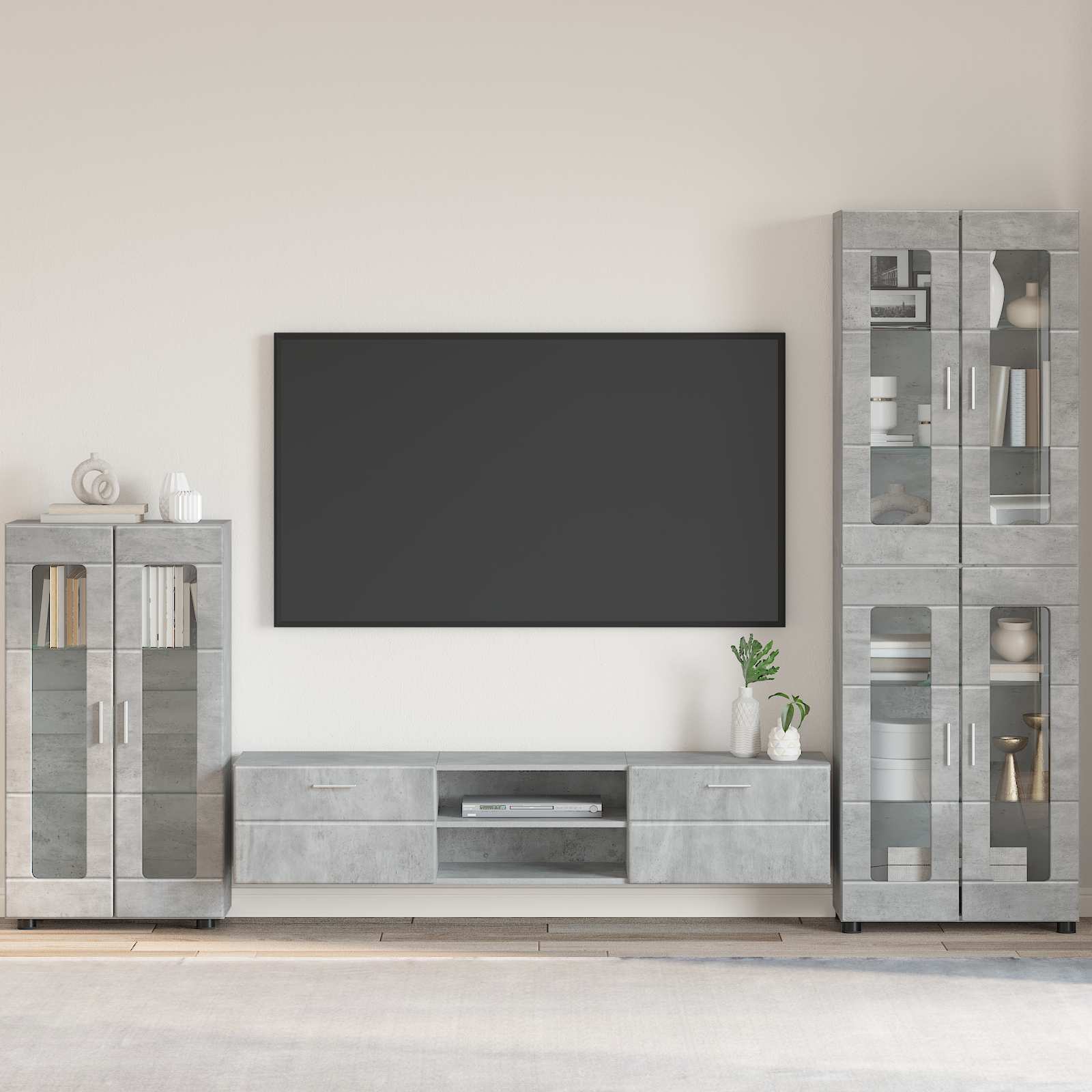 Servírovací Skříň Florin 55,5 X 29 X 100 Cm Betonově Šedá