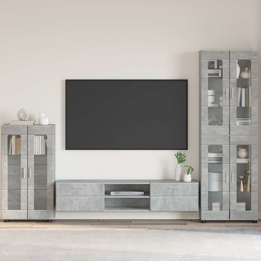 Servírovací Skříň Florin 55,5 X 29 X 100 Cm Betonově Šedá