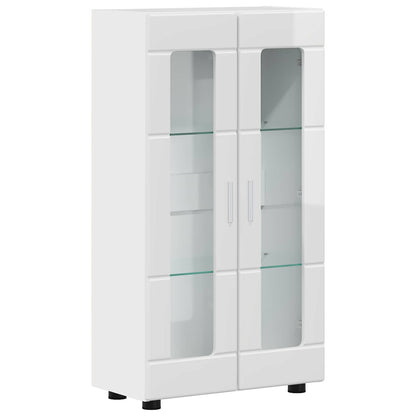Servírovací Skříň Florin 55,5 X 29 X 100 Cm Vysoce Lesklá Bílá