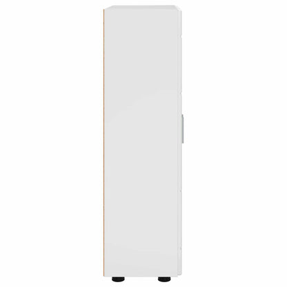 Servírovací Skříň Florin 55,5 X 29 X 100 Cm Vysoce Lesklá Bílá