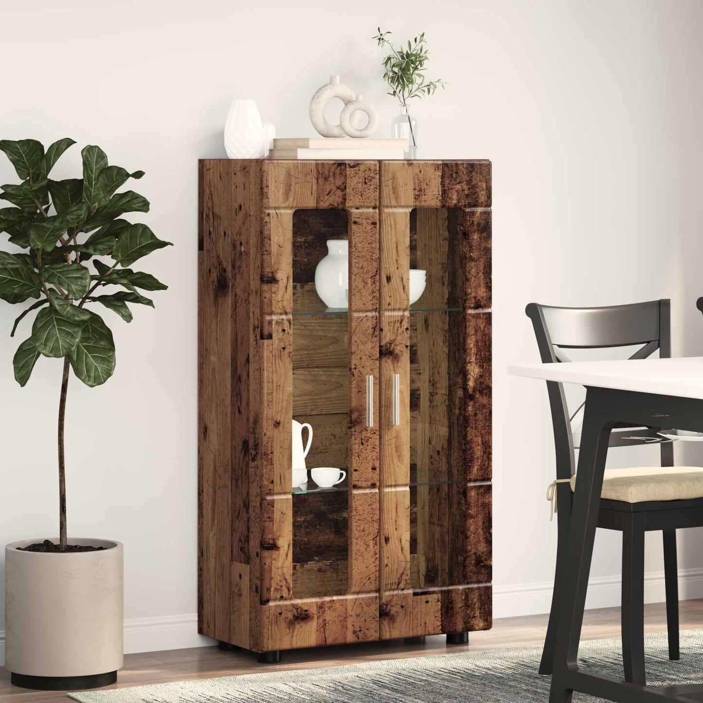 Servírovací Skříň Florin 55,5 X 29 X 100 Cm Staré Dřevo