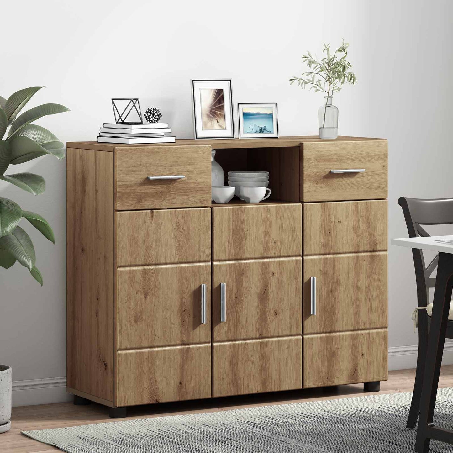 Dřevěná Skříň Artisanový Dub Kompozitní Dřevo
