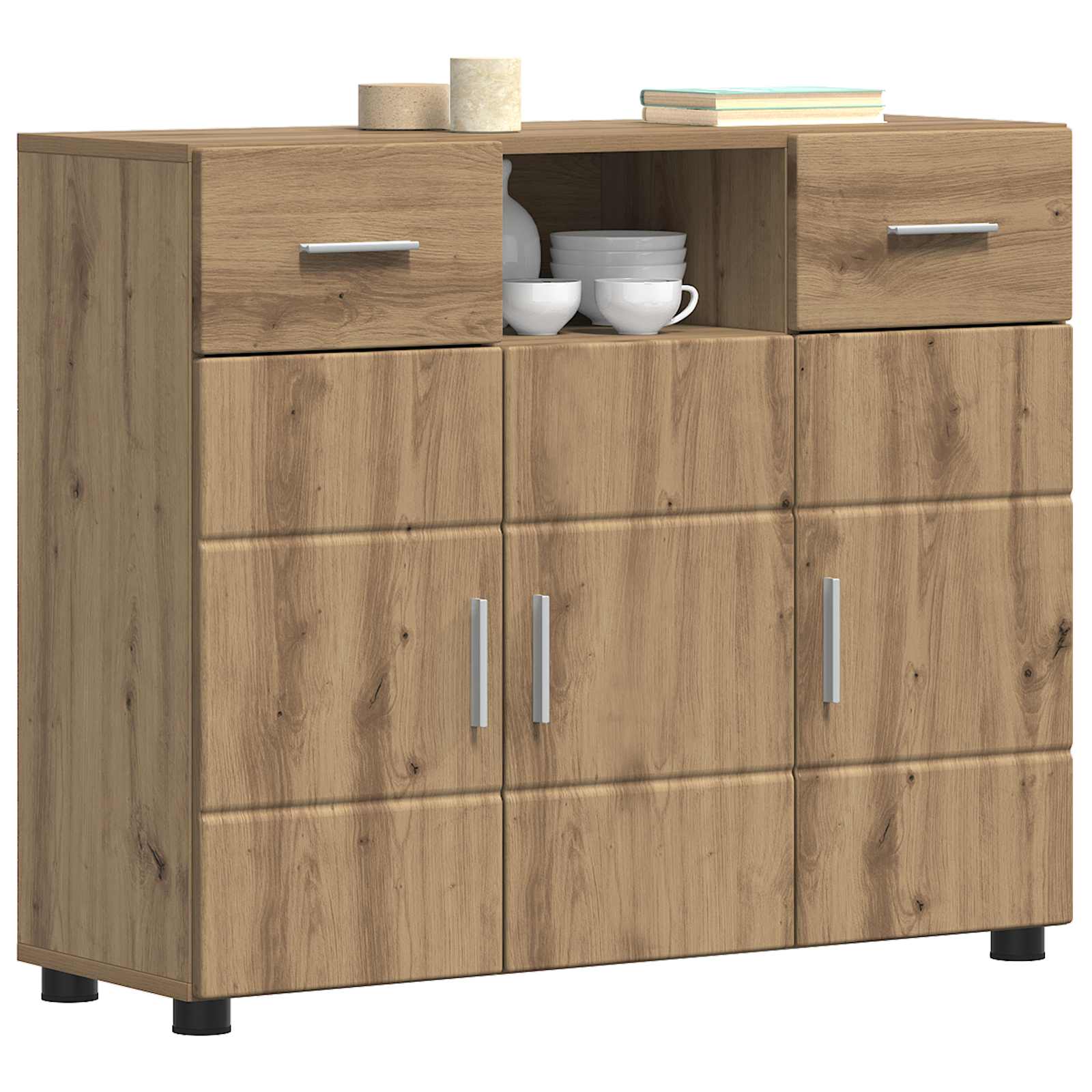 Dřevěná Skříň Artisanový Dub Kompozitní Dřevo