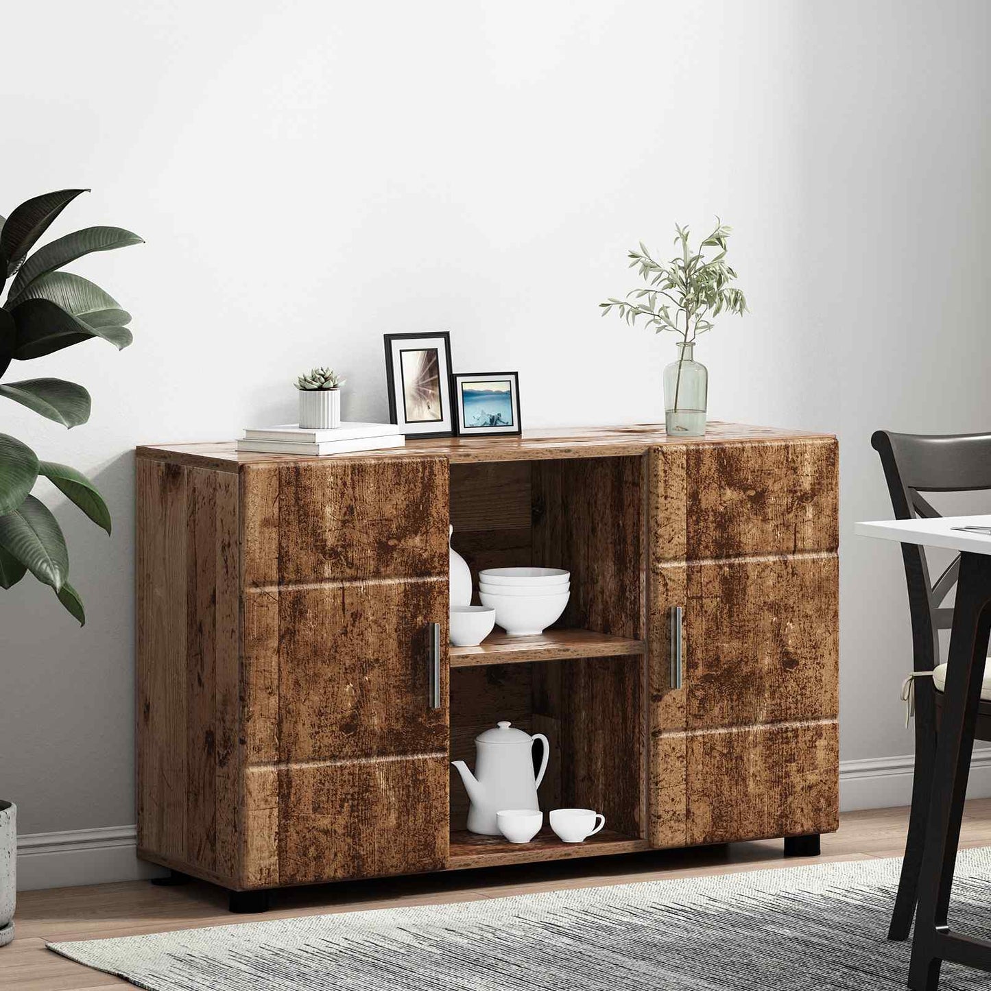 Servírovací Skříň Florin 88,5 X 30,5 X 55,5 Cm Staré Dřevo