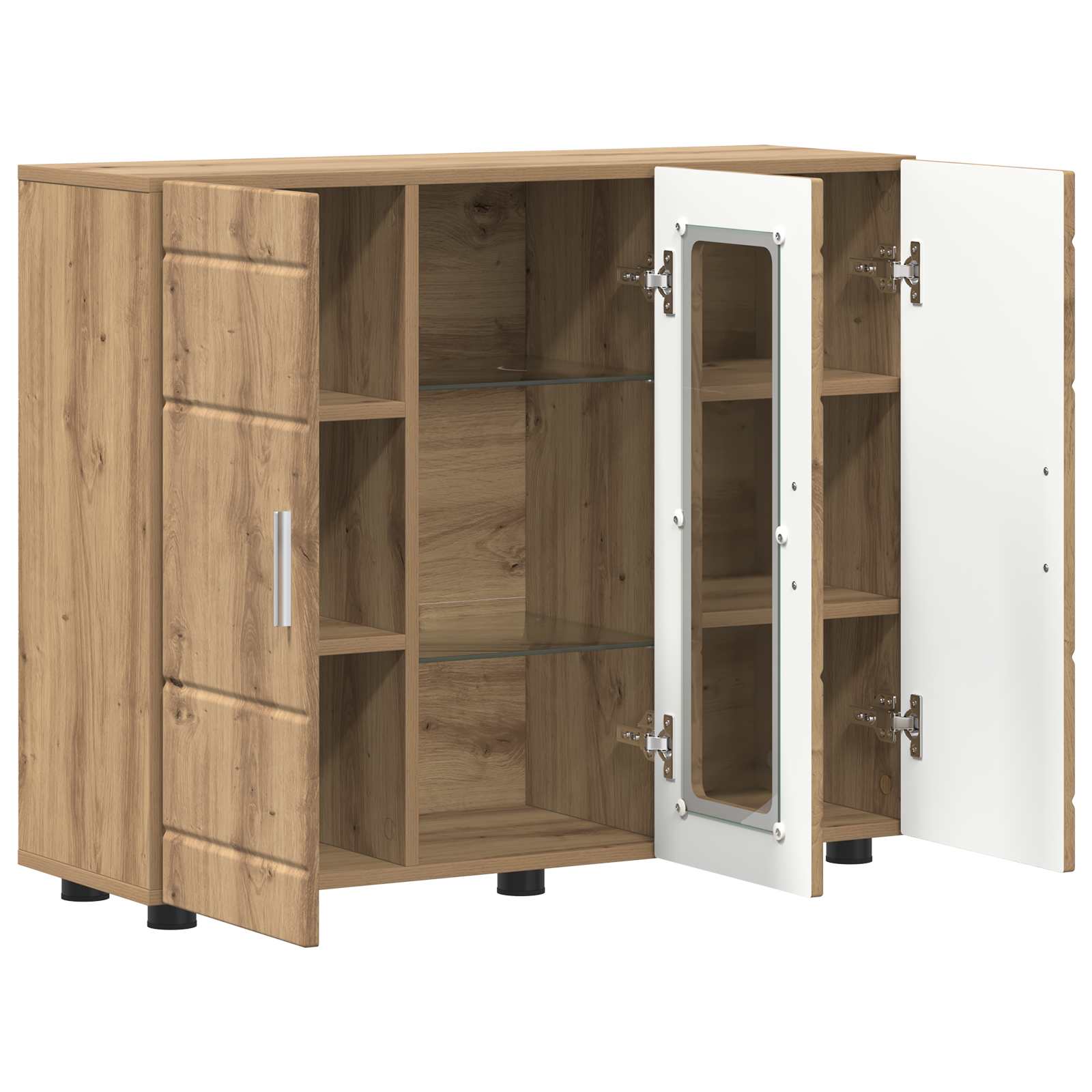 Dřevěná Skříň Artisanový Dub Kompozitní Dřevo