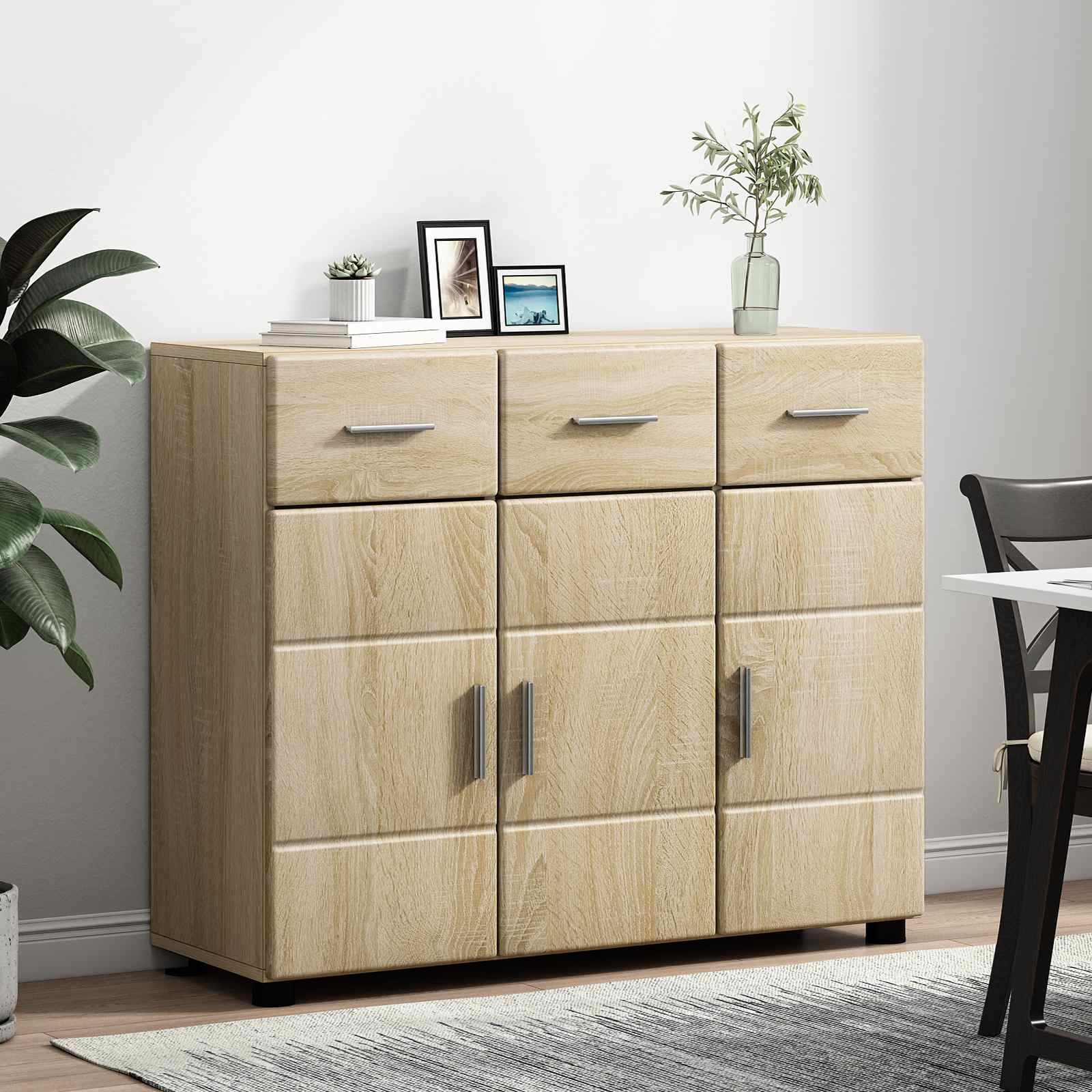 Servírovací Skříň Florin 88,5 X 30,5 X 73 Cm Sonoma Dub