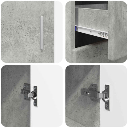 Servírovací Skříň Florin 88,5 X 30,5 X 73 Cm Betonově Šedá