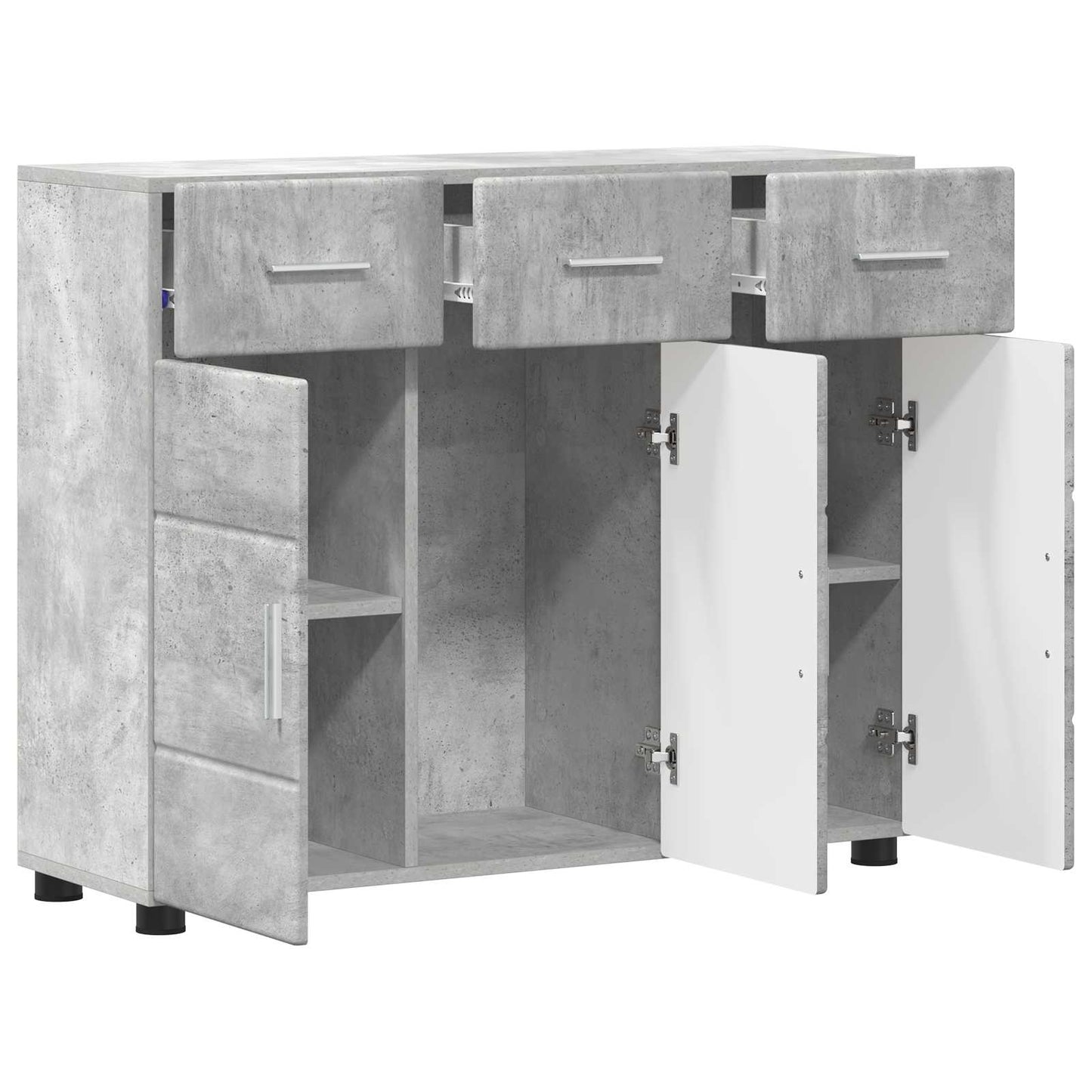 Servírovací Skříň Florin 88,5 X 30,5 X 73 Cm Betonově Šedá