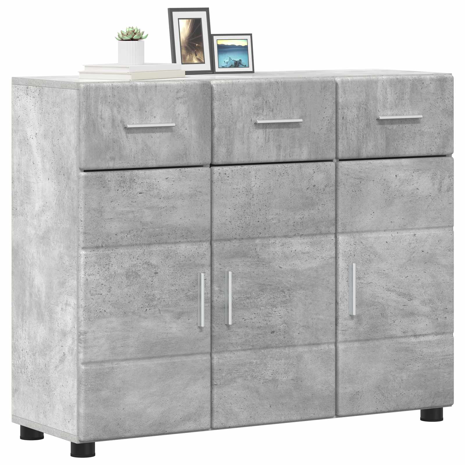 Servírovací Skříň Florin 88,5 X 30,5 X 73 Cm Betonově Šedá