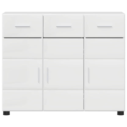 Servírovací Skříň Florin 88,5 X 30,5 X 73 Cm Vysoce Lesklá Bílá