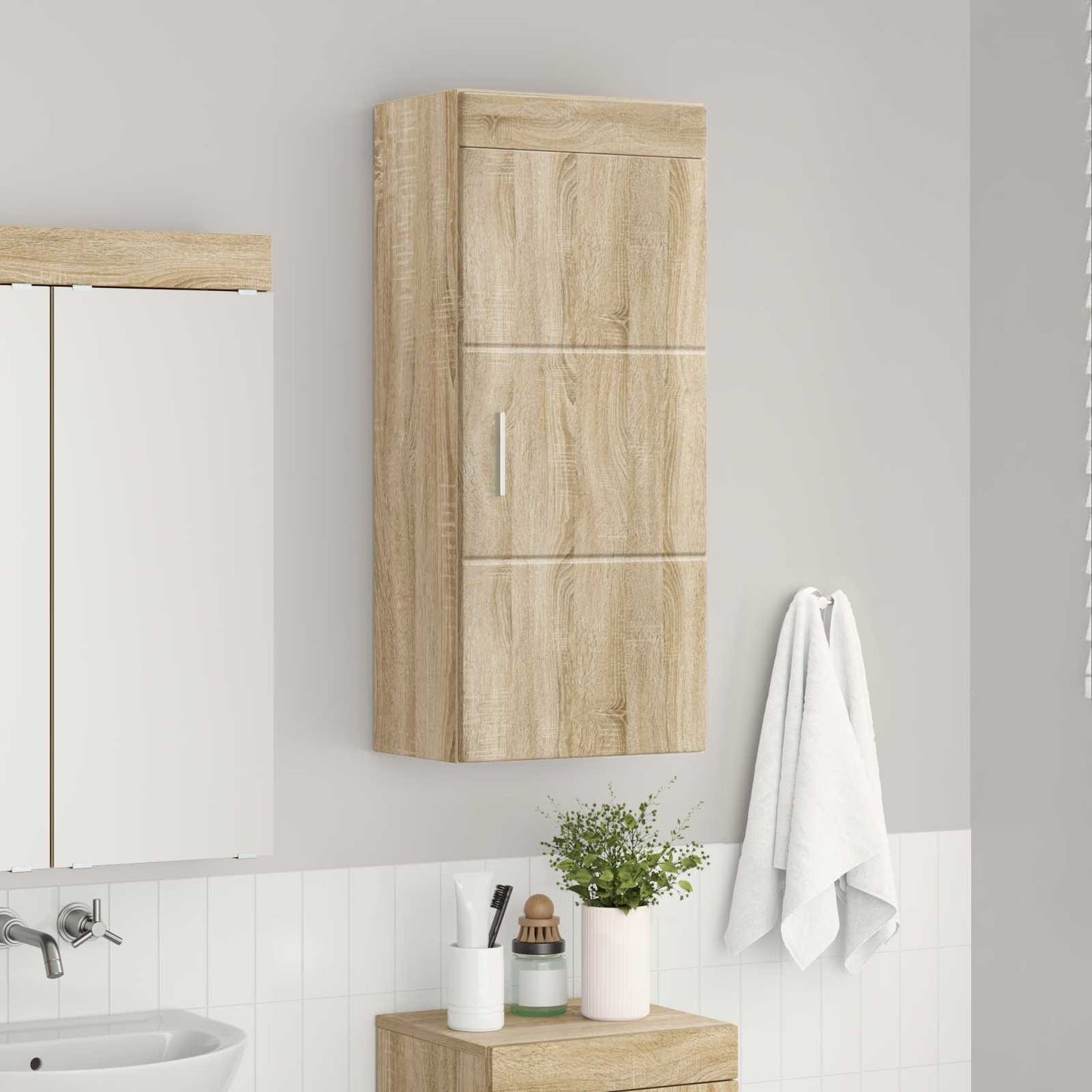 Koupelnová Nástěnná Skříňka Tulum Sonoma Dub 37 X 24,5 X 86 Cm