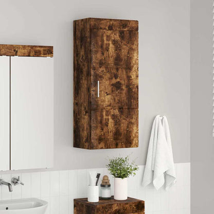 Koupelnová Nástěnná Skříňka Tulum Kouřový Dub 37 X 24,5 X 86 Cm