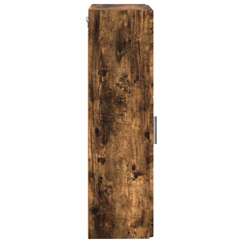 Koupelnová Nástěnná Skříňka Tulum Kouřový Dub 37 X 24,5 X 86 Cm
