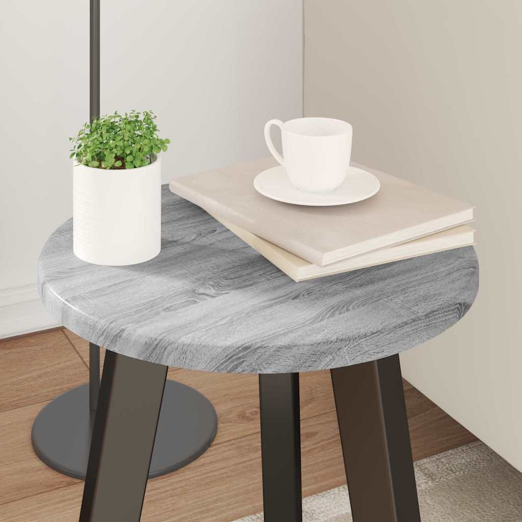 Deska Stolu Ø 30 X 1,5 Cm Kulatý Kompozitní Dřevo Šedý Sonoma