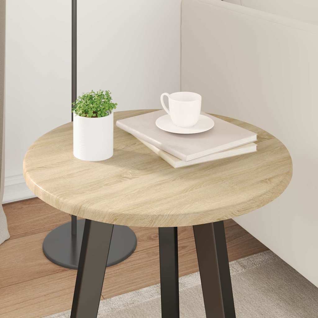 Deska Stolu Ø 40 X 1,5 Cm Kulatý Kompozitní Dřevo Dub Sonoma